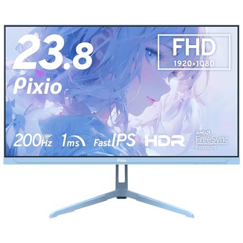 Pixio PX248 Wave Pastel Blue ゲーミングモニター 23.8インチ 200Hz FHD IPS