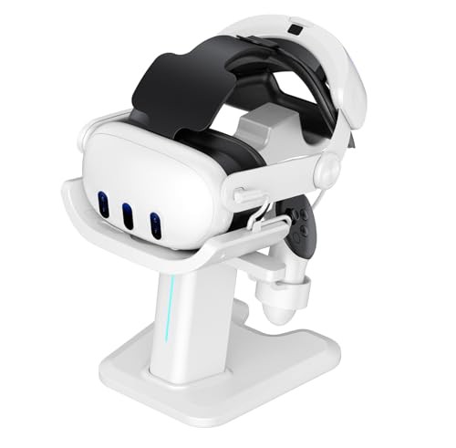 SHEAWA Meta Quest 3用スタンド 充電ホルダー 収納用 省スペース VRスタンド 指示ランプ付 互換品 アクセサリー