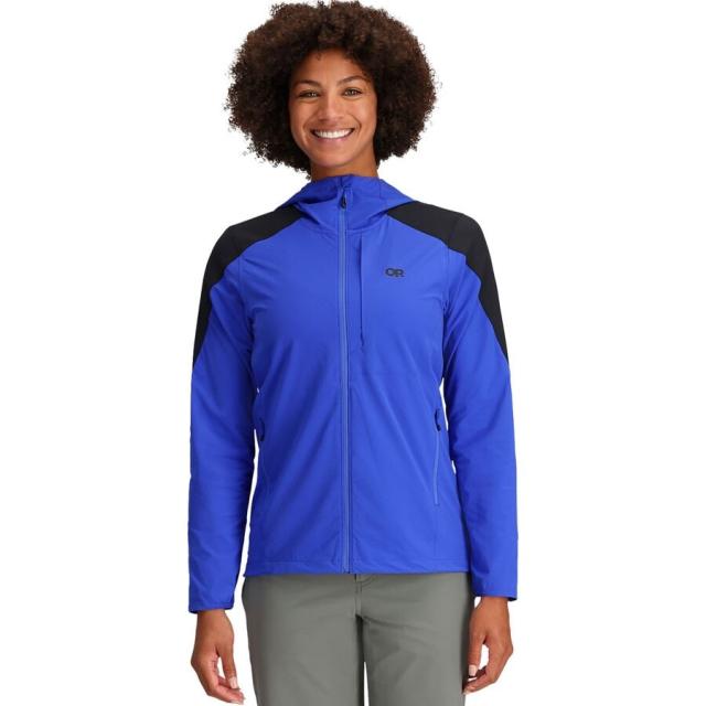 (取寄) アウトドア リサーチ レディース フェロッシー フーデット ジャケット - ウィメンズ Outdoor Research women Ferrosi Hooded Jacket - Women's Ultramarine/Blackの通販は