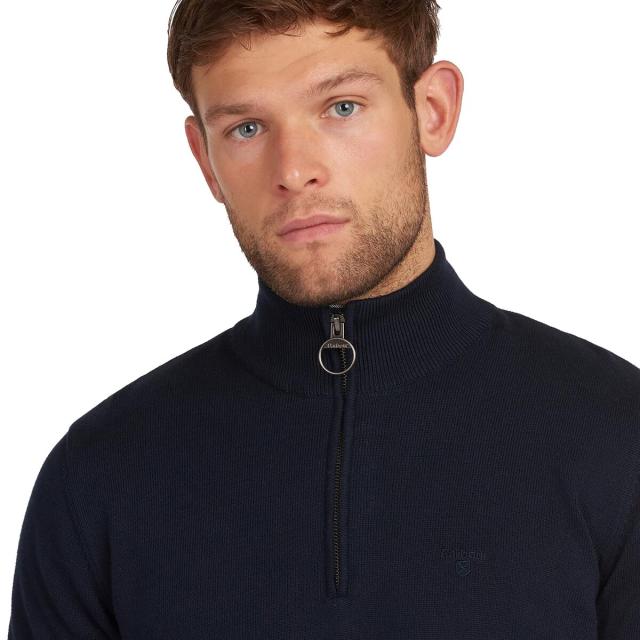 (取寄) バブアー メンズ コットン 1/2-ジップ セーター - メンズ Barbour men Cotton 1/2-Zip Sweater - Men's Navy