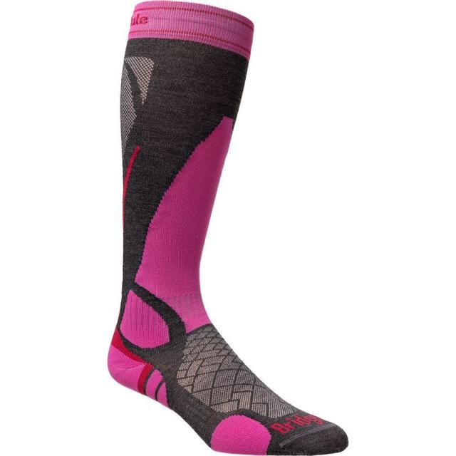 (取寄) ブリッジデール レディース スキー ライトウェイト メリノ エンデュランス ソックス - ウィメンズ Bridgedale women Ski Lightweight Merino Endurance Sock - Women's Graphite/Pink