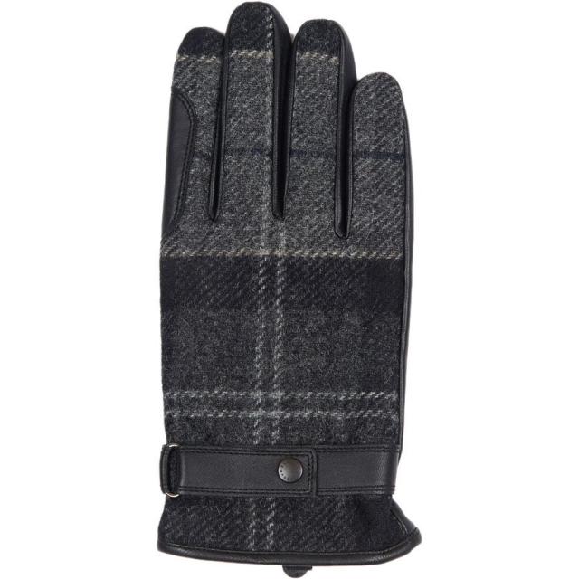 (取寄) バブアー ニューブロー タータン グローブ Barbour Newbrough Tartan Glove Black/Grey