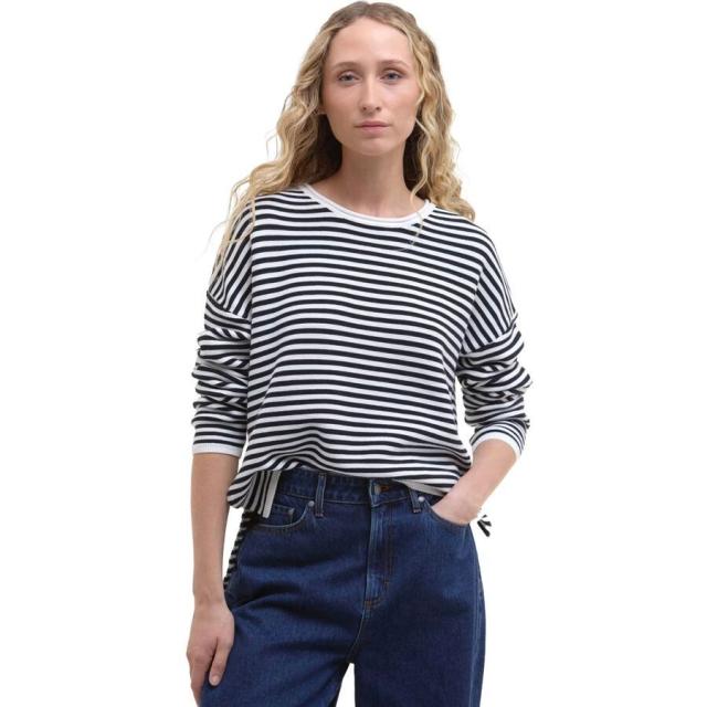 (取寄) バブアー レディース マリン ストライプ ニット ジャンパー - ウィメンズ Barbour women Marine Stripe Knitted Jumper - Women's Navy Stripe