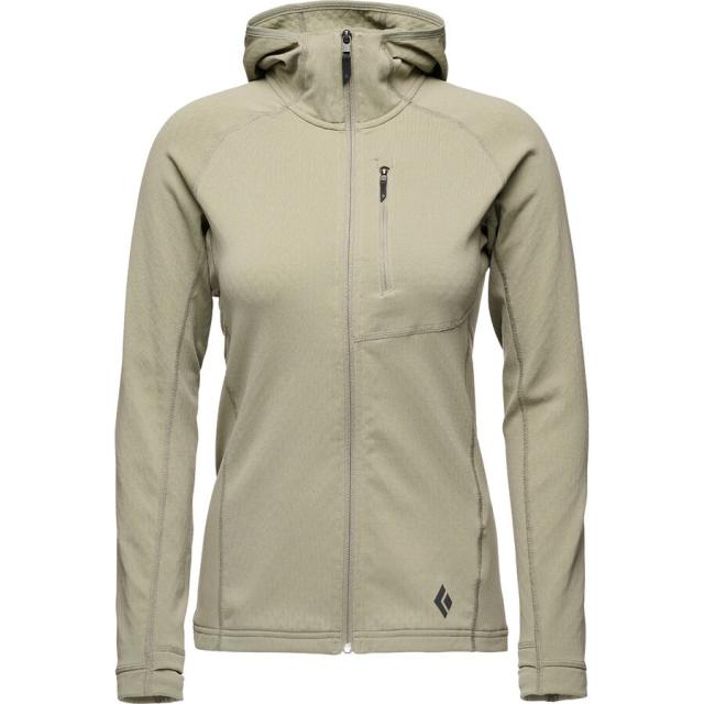 (取寄) ブラックダイヤモンド レディース コウフィシェント フリース フーデット ジャケット - ウィメンズ  women Coefficient Fleece Hooded Jacket - Women's Pine Smoke