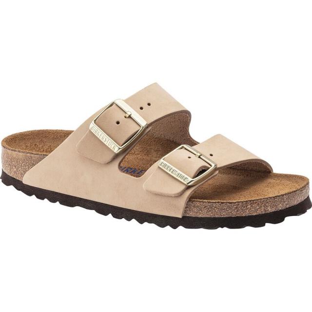 (取寄) ビルケンシュトック レディース アリゾナ ソフト フットベッド サンダル - ウィメンズ Birkenstock women Arizona Soft Footbed Sandal - Women's Sandcastle Nubuck