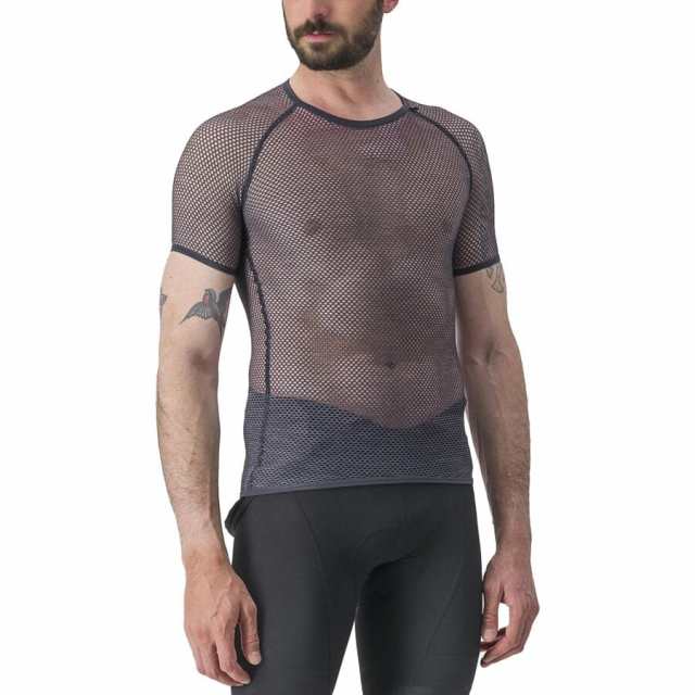 (取寄) カステリ メンズ ミラコロ ウール ショートスリーブ シャツ - メンズ Castelli men Miracolo Wool Short-Sleeve Shirt - Men's Grの通販は