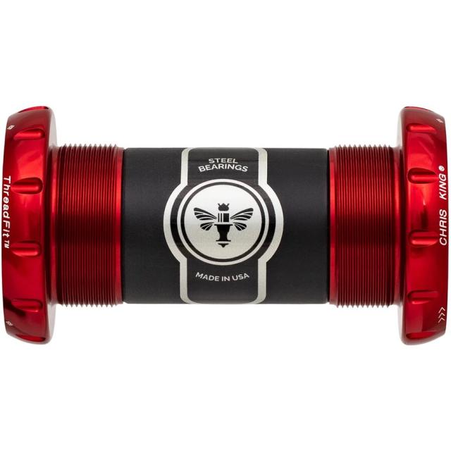 (取寄) クリスキング スレッドフィット 30MM ボトム ブラケット Chris King ThreadFit 30mm Bottom Bracket Red