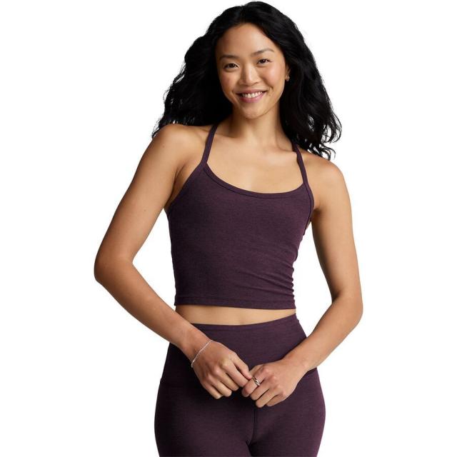 (取寄) ビヨンドヨガ レディース スペースダイ スリム レイサーバック クロップド タンク トップ - ウィメンズ Beyond Yoga women Spacedye Slim Racerback Cropped Tank Top - Women's Eggplant Purple Heather