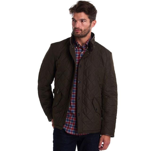 (取寄) バブアー メンズ パウエル キルテッド ジャケット - メンズ Barbour men Powell Quilted Jacket - Men's Olive