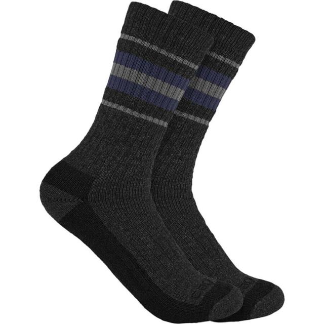 (取寄) レディース シンセティック-ウール ブレンド クルー ソックス - 2-パック - ウィメンズ Carhartt Gloves women Synthetic-Wool Blend Crew Sock - 2-Pack - Women's Black