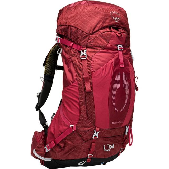 (取寄) オスプレーパック レディース オーラ AG 50L バックパック - ウィメンズ Osprey Packs women Aura AG 50L Backpack - Women's Berry Sorbet Redの通販は