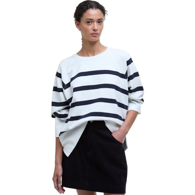 (取寄) バブアー レディース デラニー スウェットシャツ - ウィメンズ Barbour women Delaney Sweatshirt - Women's Cloud Stripe