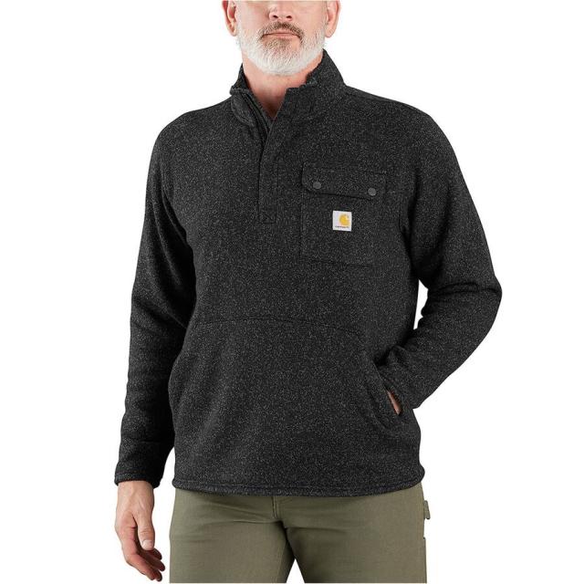 (取寄) カーハート メンズ MW 1/2-ジップ ポケット セーター フリース プルオーバー - メンズ Carhartt men RelaxedFit MW 1/2-Zip Pocket Sweater Fleece Pullover - Men's Black