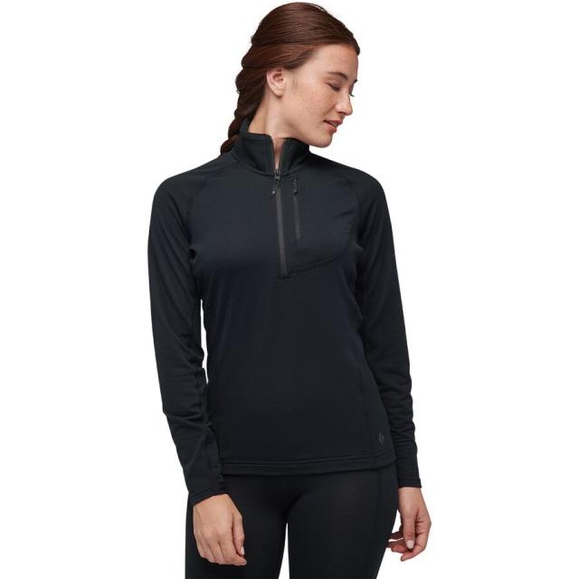 (取寄) ブラックダイヤモンド レディース コウフィシェント Lt 1/4-ジップ プルオーバー - ウィメンズ  women Coefficient LT 1/4-Zip Pullover - Women's Black