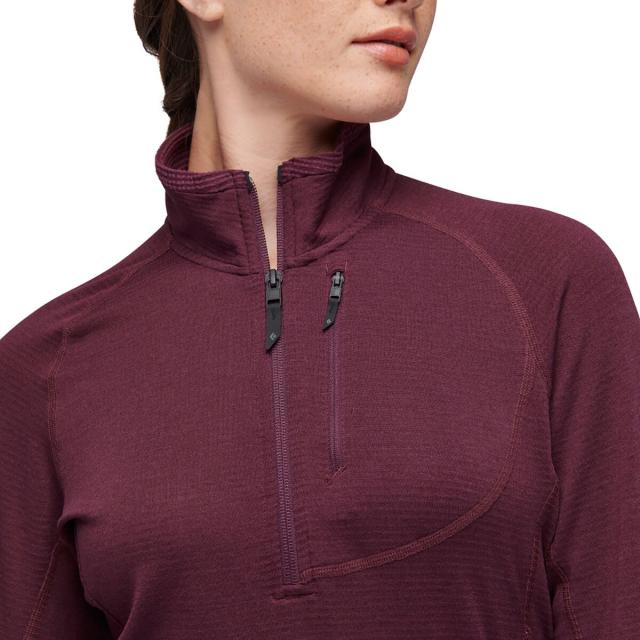 (取寄) ブラックダイヤモンド レディース コウフィシェント Lt 1/4-ジップ プルオーバー - ウィメンズ  women Coefficient LT 1/4-Zip Pullover - Women's Black