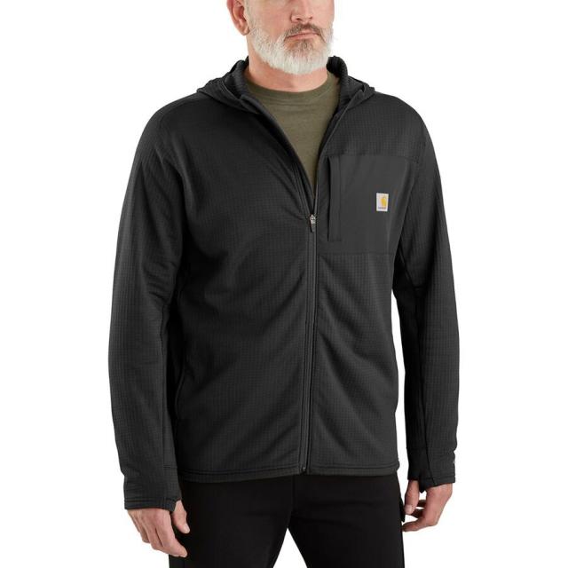 (取寄) カーハート メンズ フォース リラックスド-フィット フィット フル-ジップ Ls フーデット T-シャツ - メンズ Carhartt men Force Relaxed Fit Full-Zip LS Hooded T-Shirt - Men's Black