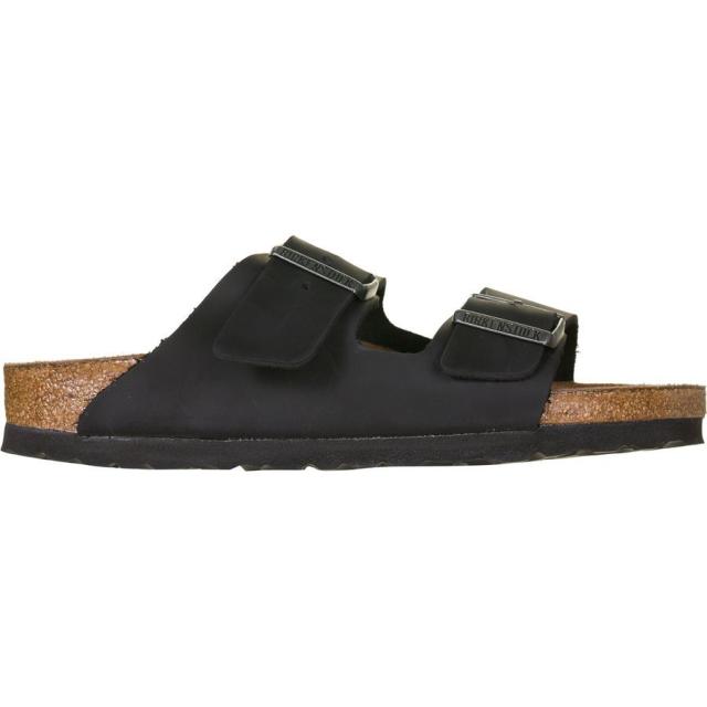 (取寄) ビルケンシュトック レディース アリゾナ ソフト フットベッド レザー ナロー サンダル - ウィメンズ Birkenstock women Arizona Soft Footbed Leather Narrow Sandal - Women's Black Oiled Leather