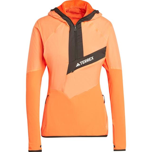 (取寄) アディダステレックス レディース テックロック ウルトラライト 1/2-ジップ フーデット フリース ジャケット - ウィメンズ Adidas TERREX women Techrock Ultralight 1/2-Zip Hooded Fleece Jacket - Women's Semi Impact Orange/Amber Tint