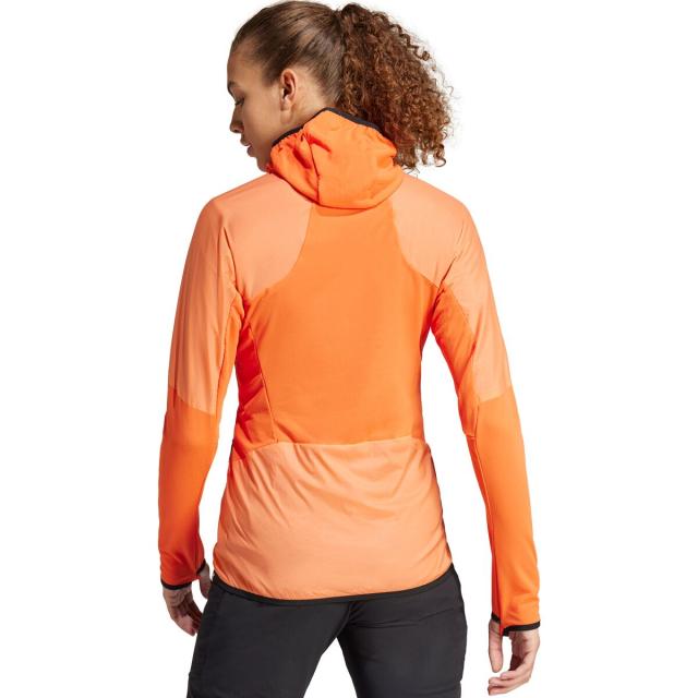 (取寄) アディダステレックス レディース テックロック ウルトラライト 1/2-ジップ フーデット フリース ジャケット - ウィメンズ Adidas TERREX women Techrock Ultralight 1/2-Zip Hooded Fleece Jacket - Women's Semi Impact Orange/Amber Tint