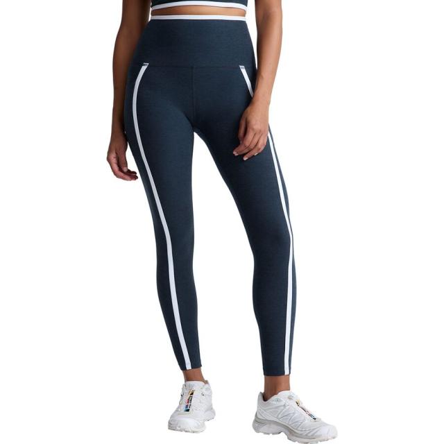 (取寄) ビヨンドヨガ レディース スペースダイ ニュー ムーブス ハイ ウェスト ミディ レギンス - ウィメンズ Beyond Yoga women Spacedye New Moves High Waisted Midi Legging - Women's Nocturnal Navy/Cloud White