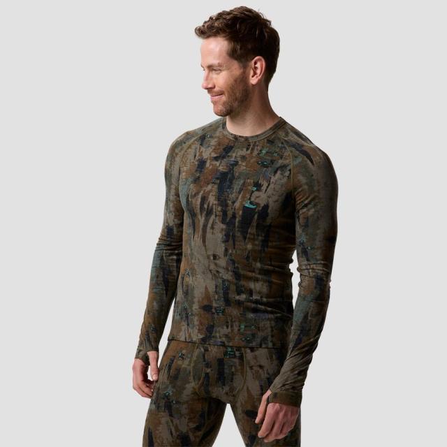 (取寄) バックカントリー メンズ RWS メリノ ベースレイヤー— クルー トップ - メンズ Backcountry men Cedars RWS Merino Lt-Wt Baselayer Crew Top - Men's Camo Pendula Print