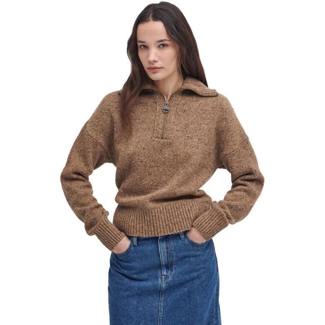 (取寄) バブアー レディース 1/2-ジップ ニット セーター - ウィメンズ Barbour women Lavensdale 1/2-Zip Knit Sweater - Women's Honey