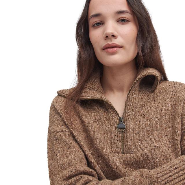 (取寄) バブアー レディース 1/2-ジップ ニット セーター - ウィメンズ Barbour women Lavensdale 1/2-Zip Knit Sweater - Women's Honey