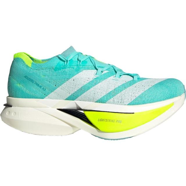 (取寄) アディダス アディゼロ プライム X3 ストラング ランニング シューズ Adidas Adizero Prime X3 Strung Running Shoe Flash Aqua/Zero llic/Lucid Lemon