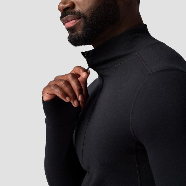 (取寄) バックカントリー メンズ メリノ ミッドウエイト 1/4-ジップ ベースレイヤー— トップ - メンズ Backcountry men Cedars Merino Midweight 1/4-Zip Baselayer Top - Men's Black