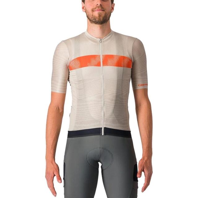 (取寄) カステリ メンズ アンリミテッド エンデュランス ジャージ - メンズ Castelli men Unlimited Endurance Jersey - Men's Silver Moon/Orange Rustの通販は