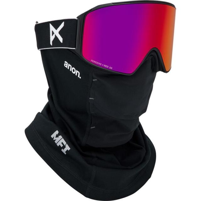 (取寄) アノン M4 シリンドリカル ゴーグルズ + MFI フェイス マスク Anon M4 Cylindrical Goggles + MFI Face Mask Black/Perceive Sunny Red