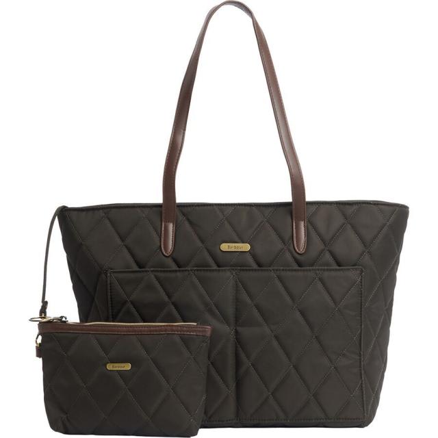 (取寄) バブアー キルテッド トート バッグ Barbour Quilted Tote Bag Olive2