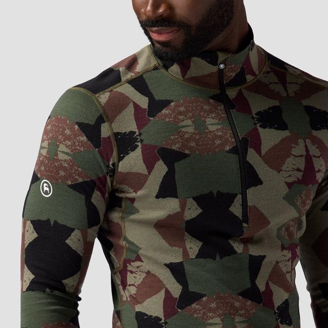 (取寄) バックカントリー メンズ メリノ ミッドウエイト 1/4-ジップ ベースレイヤー— トップ - メンズ Backcountry men Cedars Merino Midweight 1/4-Zip Baselayer Top - Men's Kalamata Geo Collage Print