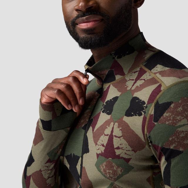 (取寄) バックカントリー メンズ メリノ ミッドウエイト 1/4-ジップ ベースレイヤー— トップ - メンズ Backcountry men Cedars Merino Midweight 1/4-Zip Baselayer Top - Men's Kalamata Geo Collage Print