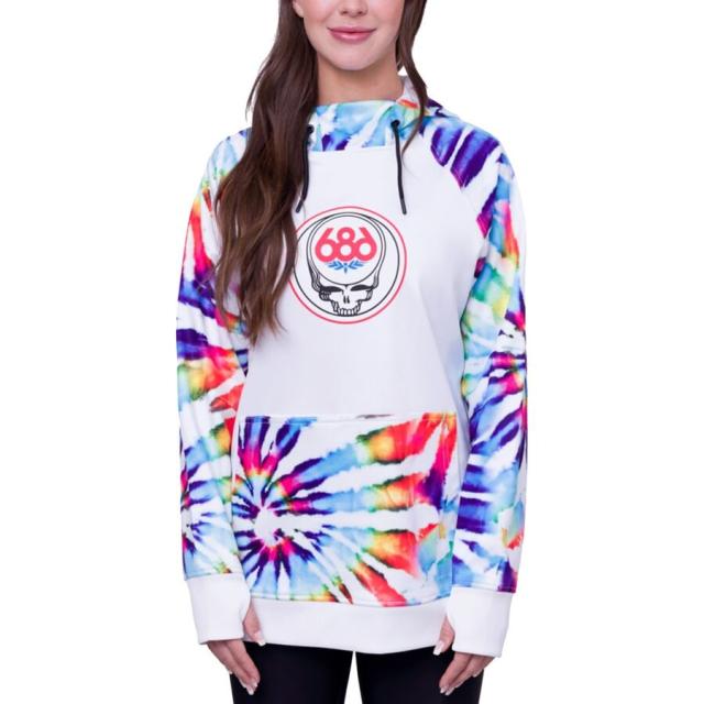 (取寄) シックスエイトシックス レディース ボンデッド フリース プルオーバー ブーディ - ウィメンズ 686 women Bonded Fleece Pullover Hoodie - Women's Grateful Dead White Tie Dyeの通販は 18,330円