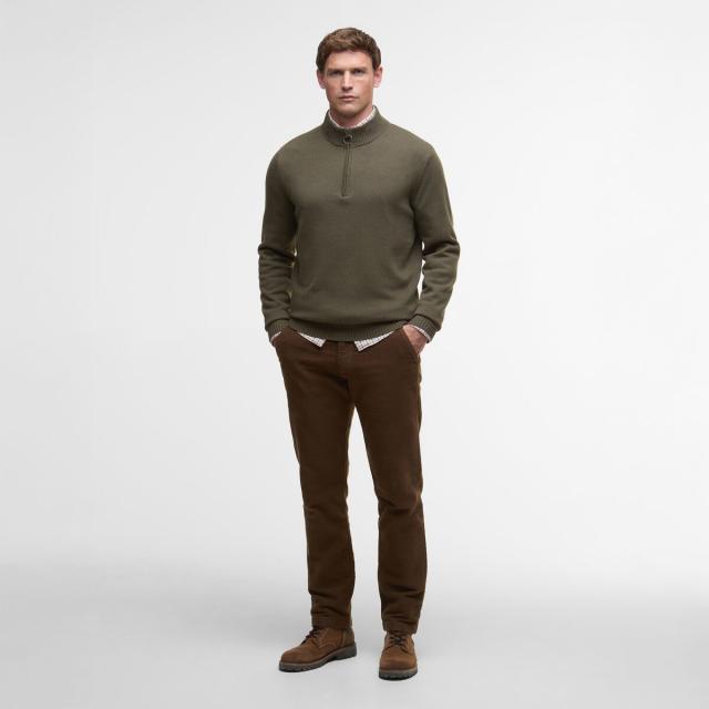 (取寄) バブアー メンズ ケルソン 1/2-ジップ ニット ジャンパー - メンズ Barbour men Kelson 1/2-Zip Knitted Jumper - Men's Olive