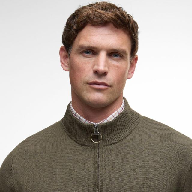(取寄) バブアー メンズ ケルソン 1/2-ジップ ニット ジャンパー - メンズ Barbour men Kelson 1/2-Zip Knitted Jumper - Men's Olive