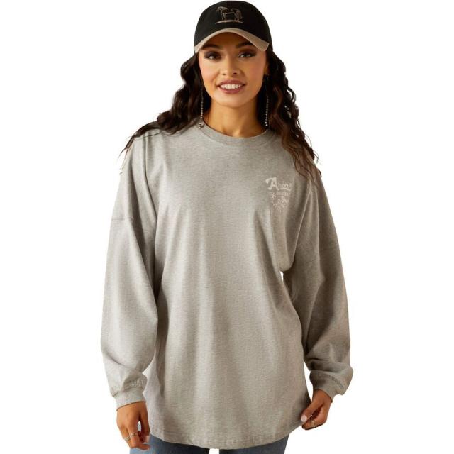 (取寄) アリアット レディース キャンバス オーバーサイズ T-シャツ - ウィメンズ Ariat women Canvas Oversized T-Shirt - Women's Heather Grey