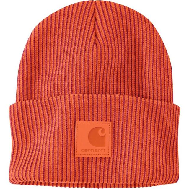 (取寄) カーハート ニット カフド プレイテッド ビーニー Carhartt Knit Cuffed Plaited Beanie Industry Red/Bright Orange