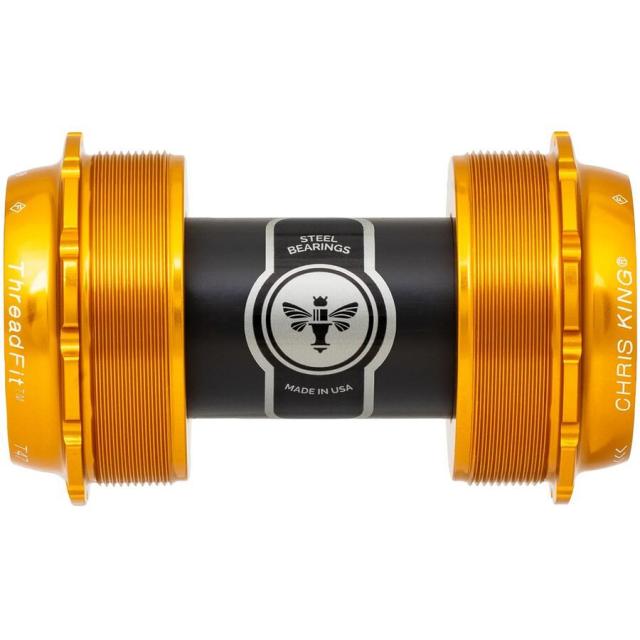 (取寄) クリスキング スレッドフィット T47-24x ボトム ブラケット Chris King ThreadFit T47-24x Bottom Bracket Gold