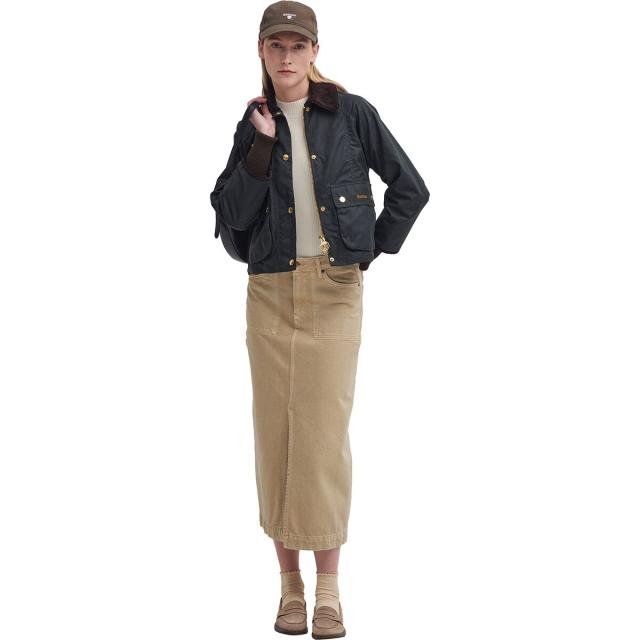 取寄) バブアー レディース クロップド ビードネル ワックス