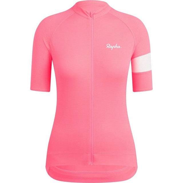 (取寄) ラファ レディース コア ライトウェイト ジャージ - ウィメンズ Rapha women Core Lightweight Jersey - Women's High-Vis Pink/Wの通販は