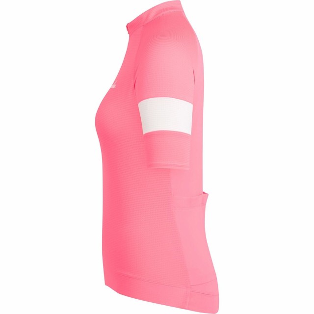 (取寄) ラファ レディース コア ライトウェイト ジャージ - ウィメンズ Rapha women Core Lightweight Jersey - Women's High-Vis Pink/Wの通販は alexiscoates.com