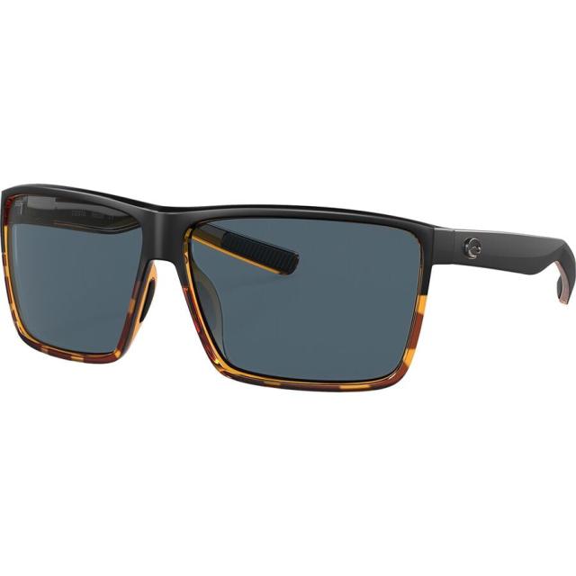 (取寄) コスタ リンコン 580P ポーラライズド サングラス Costa Rincon 580P Polarized Sunglasses Matte Black/Shiny Tortoise Frame/Gray