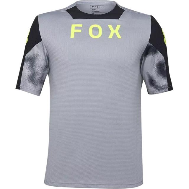 (取寄) フォックスレーシング メンズ ディフェンド ショートスリーブ ジャージ - メンズ Fox Racing men Defend Short-Sleeve Jersey - Men's Taunt Steel Greyの通販は 21,390円