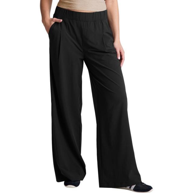 (取寄) ビヨンドヨガ レディース ストレッチ ウーブン ワイド レッグ パンツ - ウィメンズ Beyond Yoga women Stretch Woven Wide Leg Pant - Women's True Black