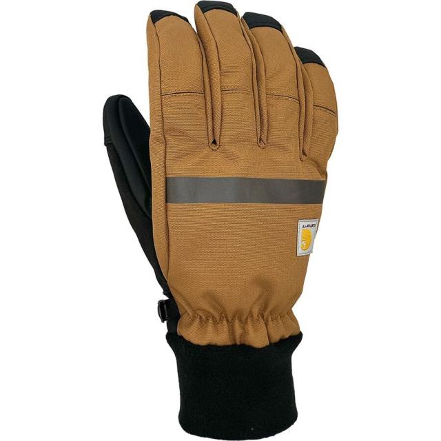 (取寄) メンズ ストーム ディフェンダー インサレーテッド フリース カフ グローブ - メンズ Carhartt Gloves men Storm Defender Insulated Fleece Cuff Glove - Men's Brown Black