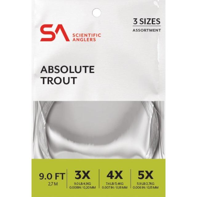 (取寄) サイエンティフィックアングラーズ アブソリュート トラウト リーダー アソートメント - 9フィート Scientific Anglers Absolute Trout Leader Assortment - 9ft Clearの通販は 7,412円