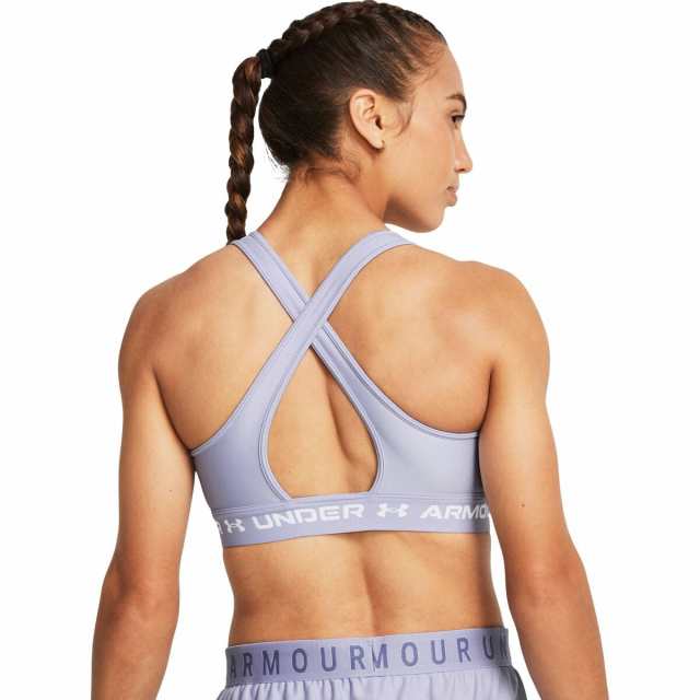 (取寄) アンダーアーマー レディース クロスバック ミッド ブラ - ウィメンズ Under Armour women Crossback Mid Bra - Women's Celeste