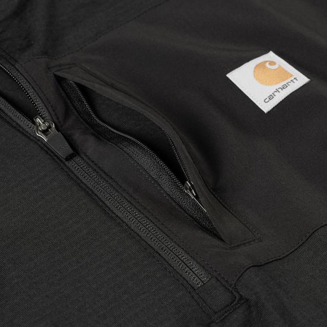 (取寄) カーハート メンズ フォース リラックスド-フィット フィット モック ネック 1/2-ジップ T-シャツ - メンズ Carhartt men Force Relaxed Fit Mock Neck 1/2-Zip T-Shirt - Men's Black